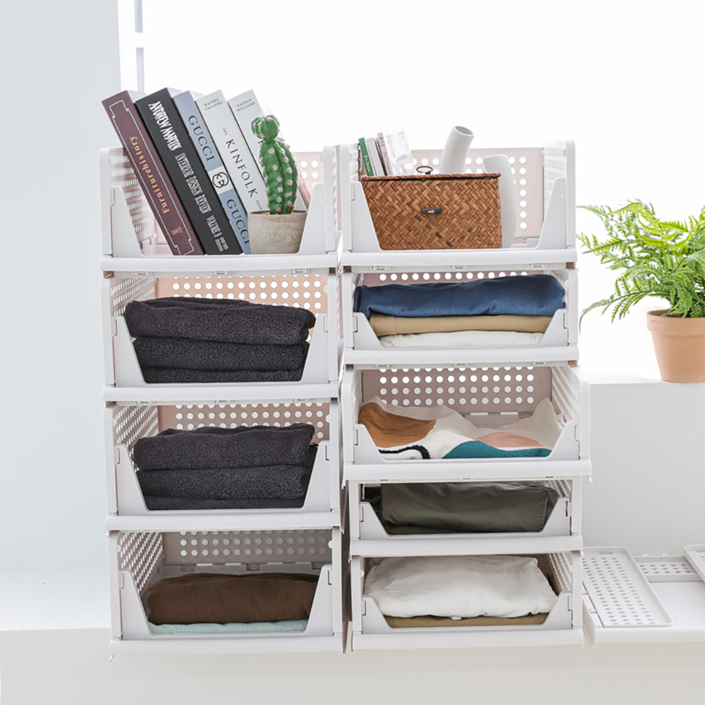 1+1 폴딩 슬라이딩 옷 팬트리 정리함 리빙박스 주방 트레이 소