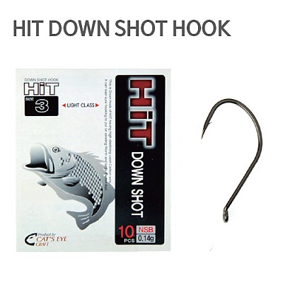 캣츠크로우 다운샷훅 HIT DOWN SHOT HOOK 웜훅 배스낚시바늘 - 메인 이미지