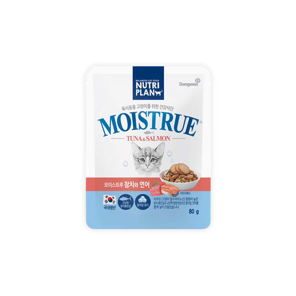 [야미스토리 캔 1P]+ 동원 뉴트리플랜 모이스트루 파우치 간식 고양이 통조림 혼합, 80g, 12개 - 상세 이미지 3