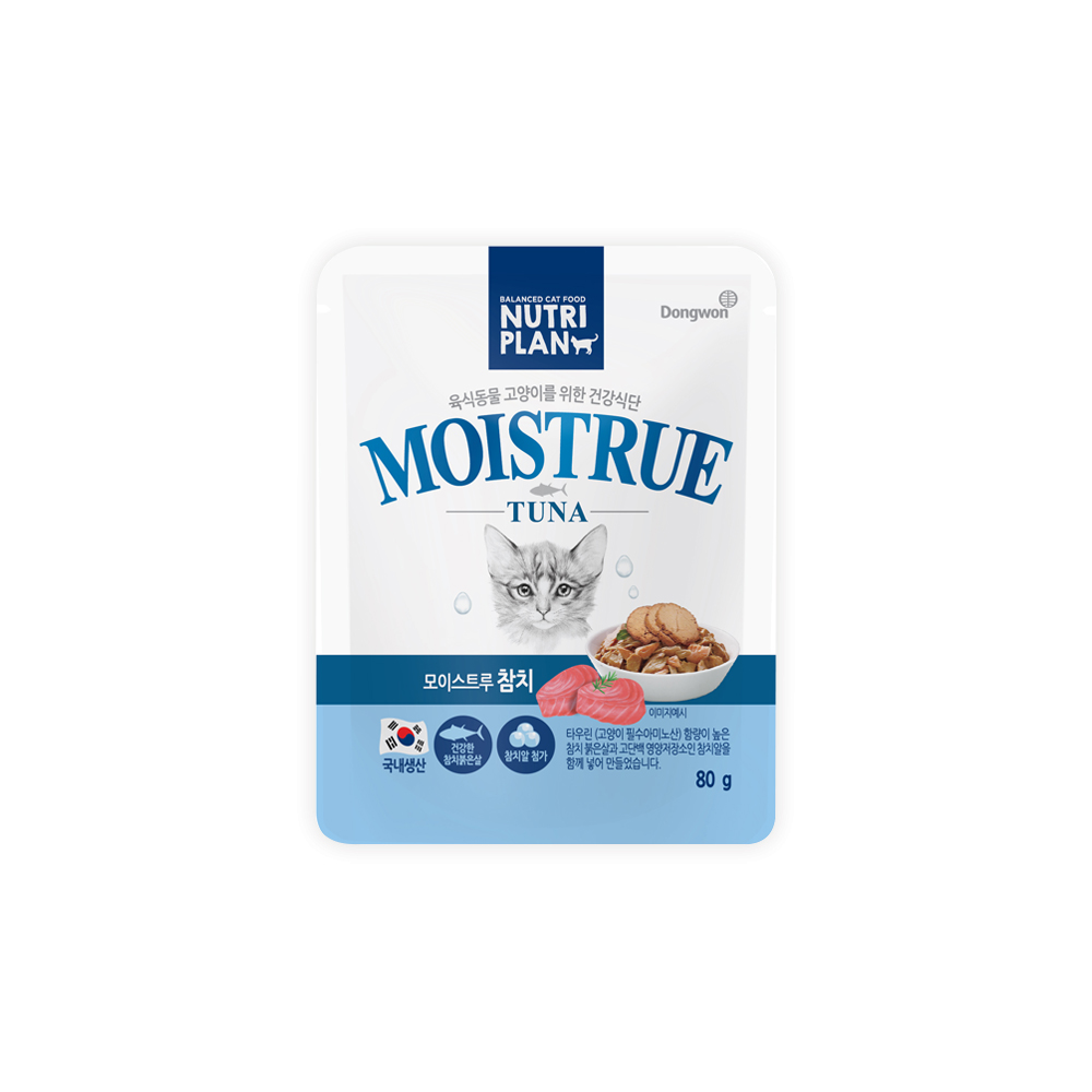 [야미스토리 캔 1P]+ 동원 뉴트리플랜 모이스트루 파우치 간식 고양이 통조림 혼합, 80g, 12개 - 상세 이미지 4