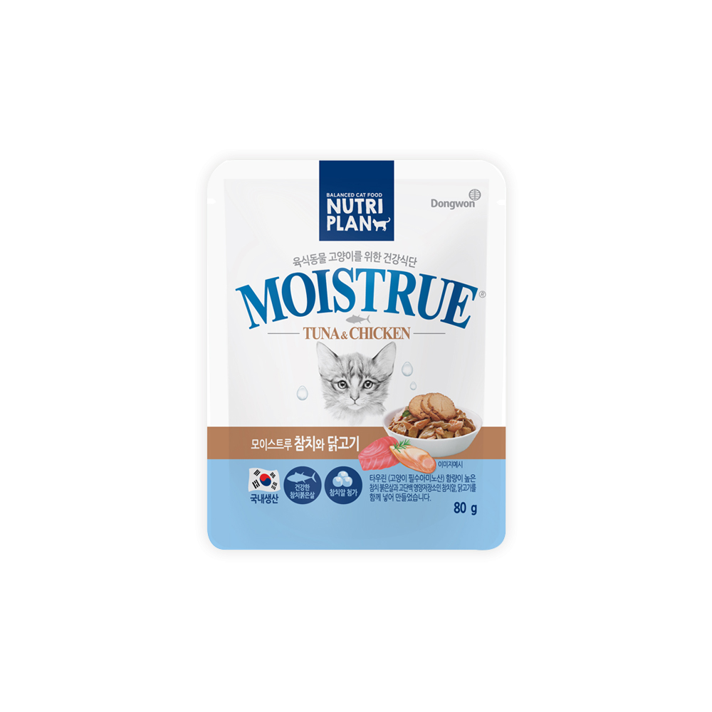 [야미스토리 캔 1P]+ 동원 뉴트리플랜 모이스트루 파우치 간식 고양이 통조림 혼합, 80g, 12개 - 상세 이미지 5