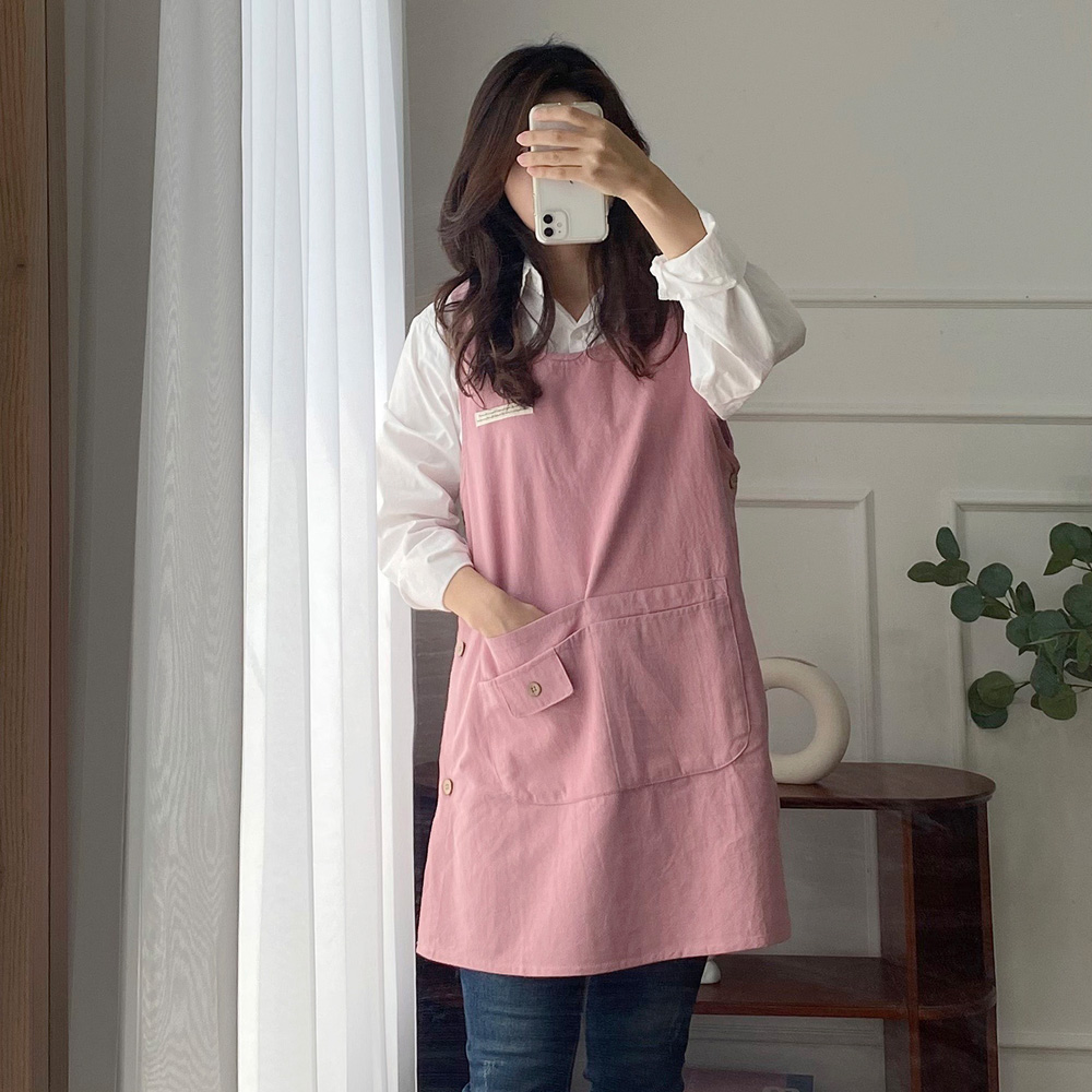 한스갤러리 원피스 보육 교사 어린이집 앞치마 모던 앞치마 XL 이미지 8