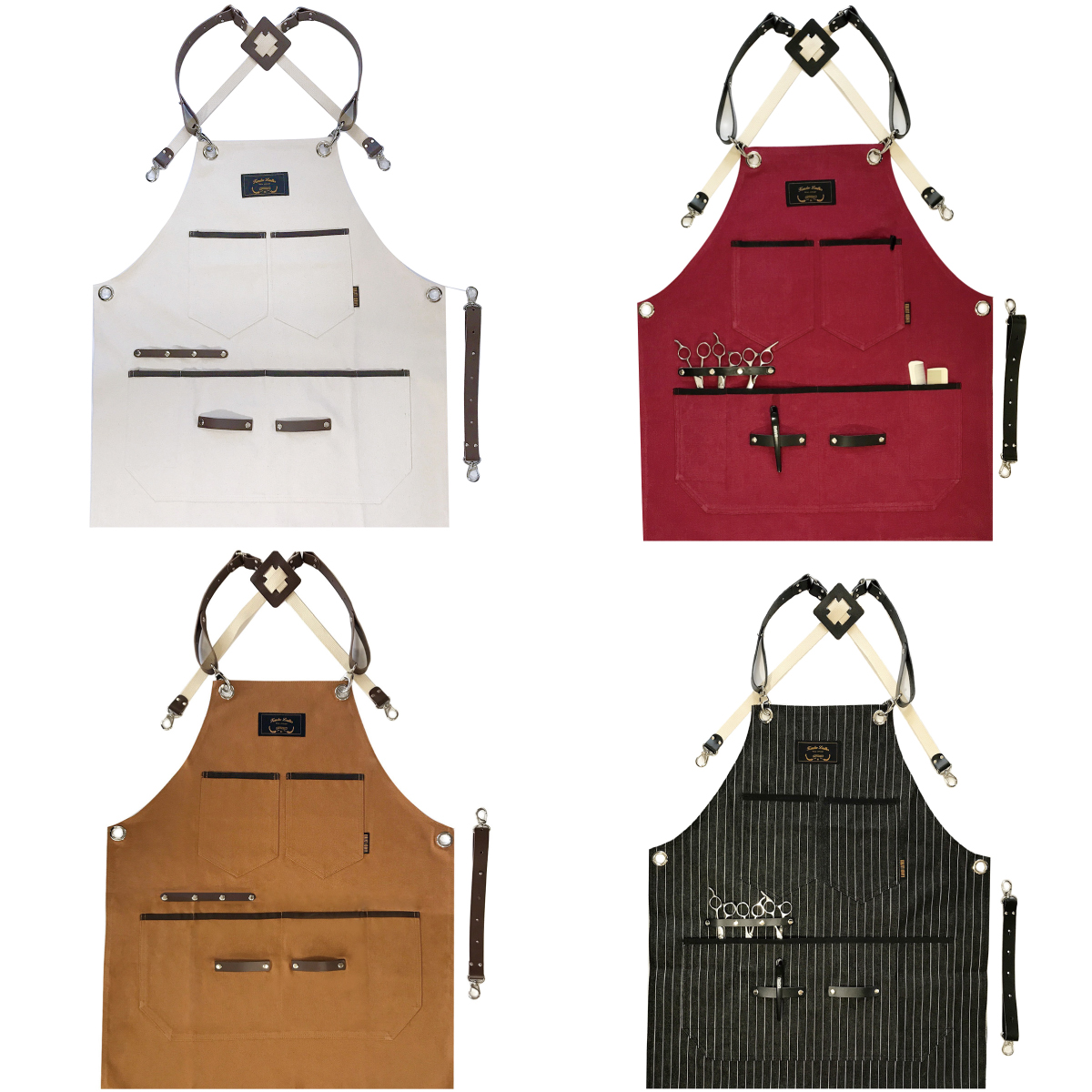 칸데오레더 카페인 애견미용 앞치마 미용사앞치마 미술 앞치마