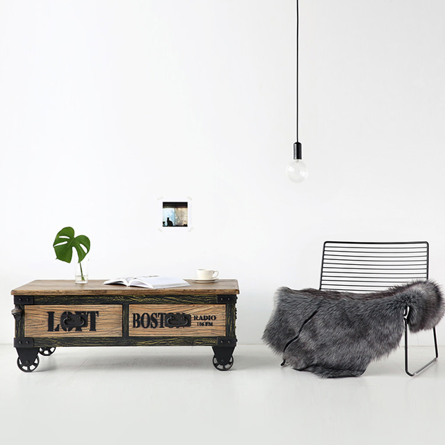 거실 소파 빈티지 원목 커피테이블 앤틱 좌식 서랍 수납 낮은 소파테이블