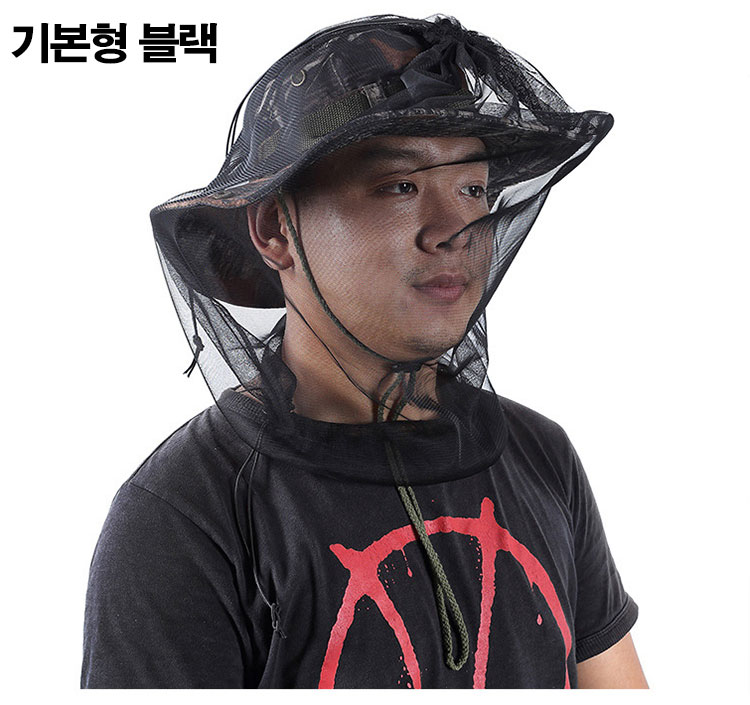 가민 양봉 모기장옷 방충복 양봉모자 말벌 벌초 낚시 해충퇴치 보호복 방제복 방충헤드 블랙 - 상세 이미지 3