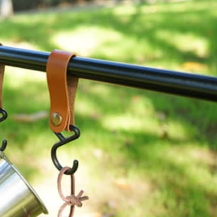 캠핑 인디언 행어 고리 가죽 스트랩 캠핑용 행거 후크 걸이