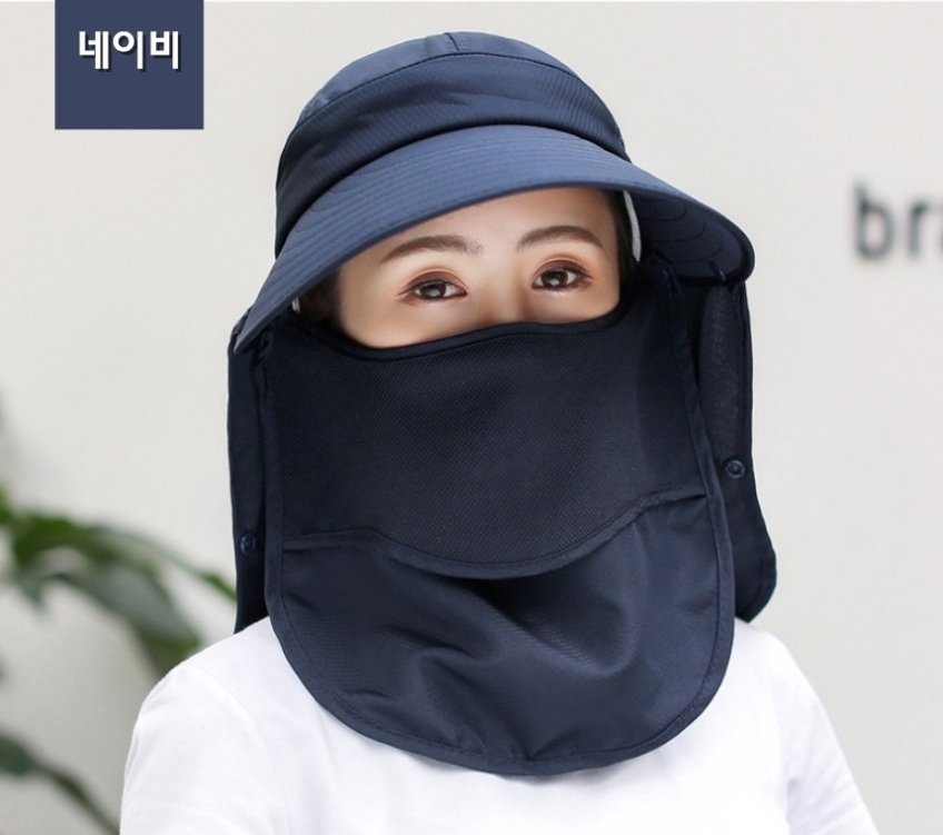 여름 자외선차단 썬햇 얼굴햇빛가리개 돌돌이썬캡 농사모자 - 상세 이미지 4
