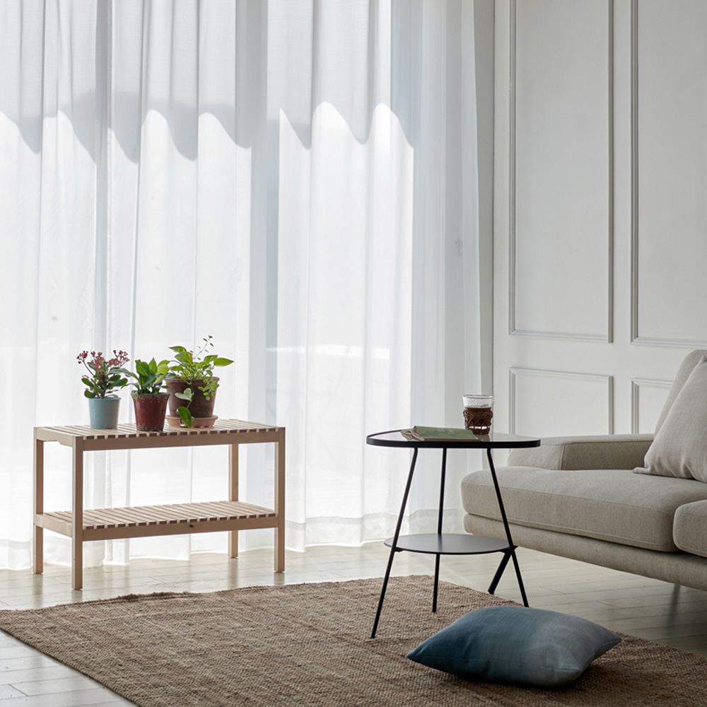 뷰하우스 한지 쉬폰 나비주름 속지 맞춤커튼