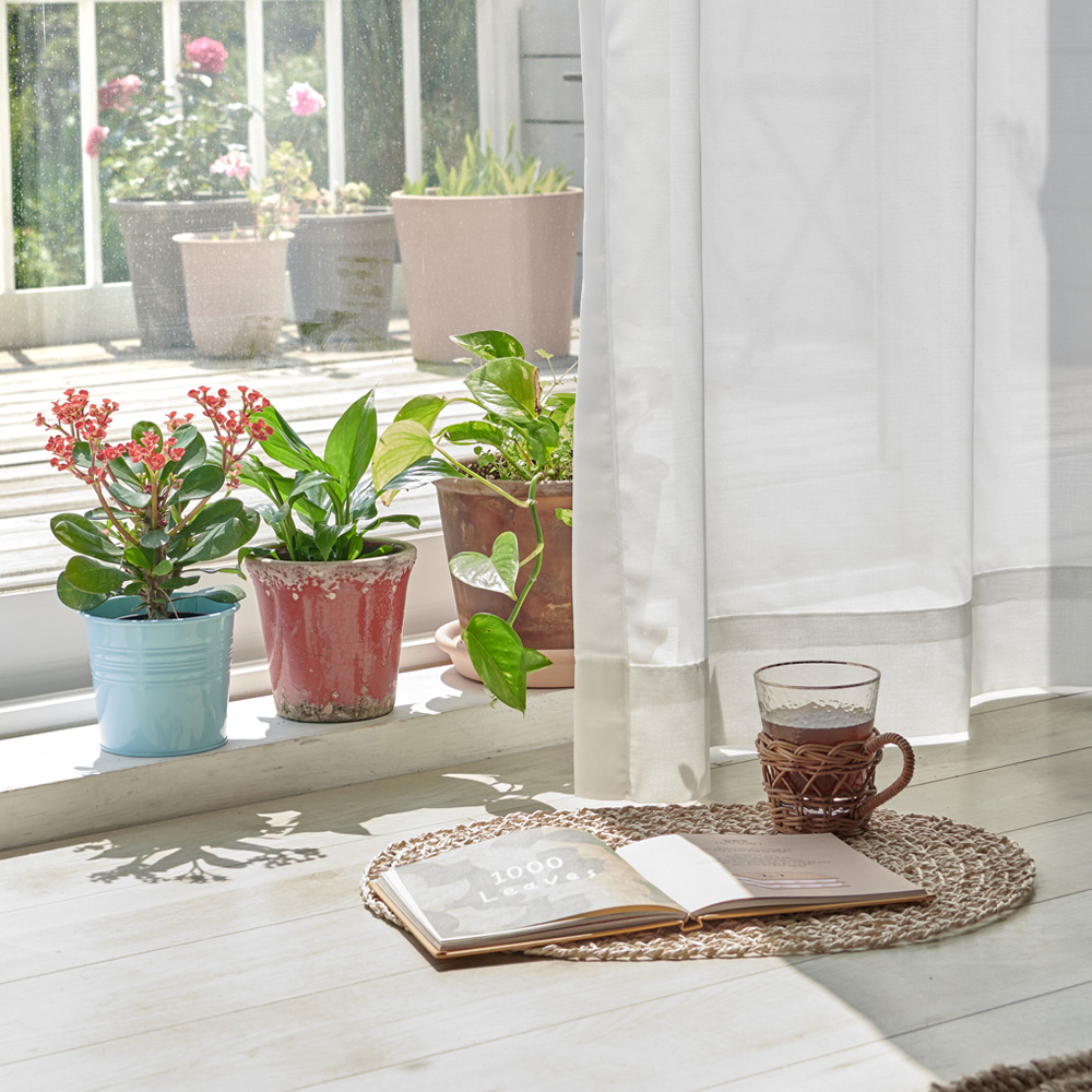 뷰하우스 한지 쉬폰 나비주름 속지 맞춤커튼