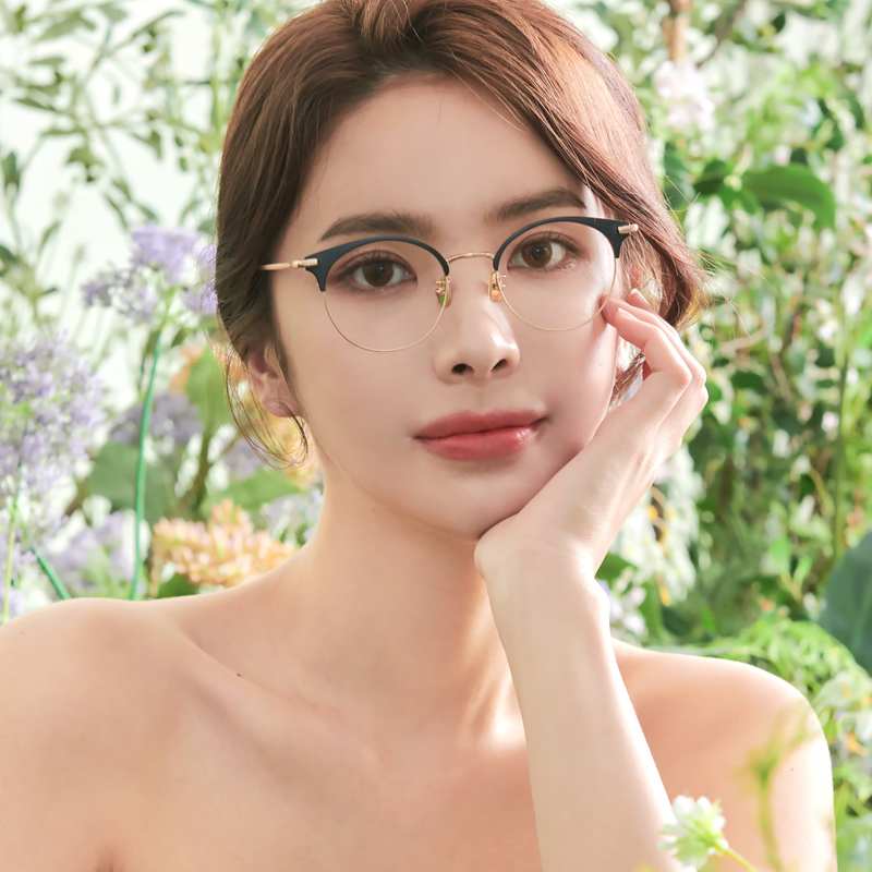 블루라이트차단 가벼운 베타티타늄 동글이 남자 여자 하금테 안경 반뿔테 반테