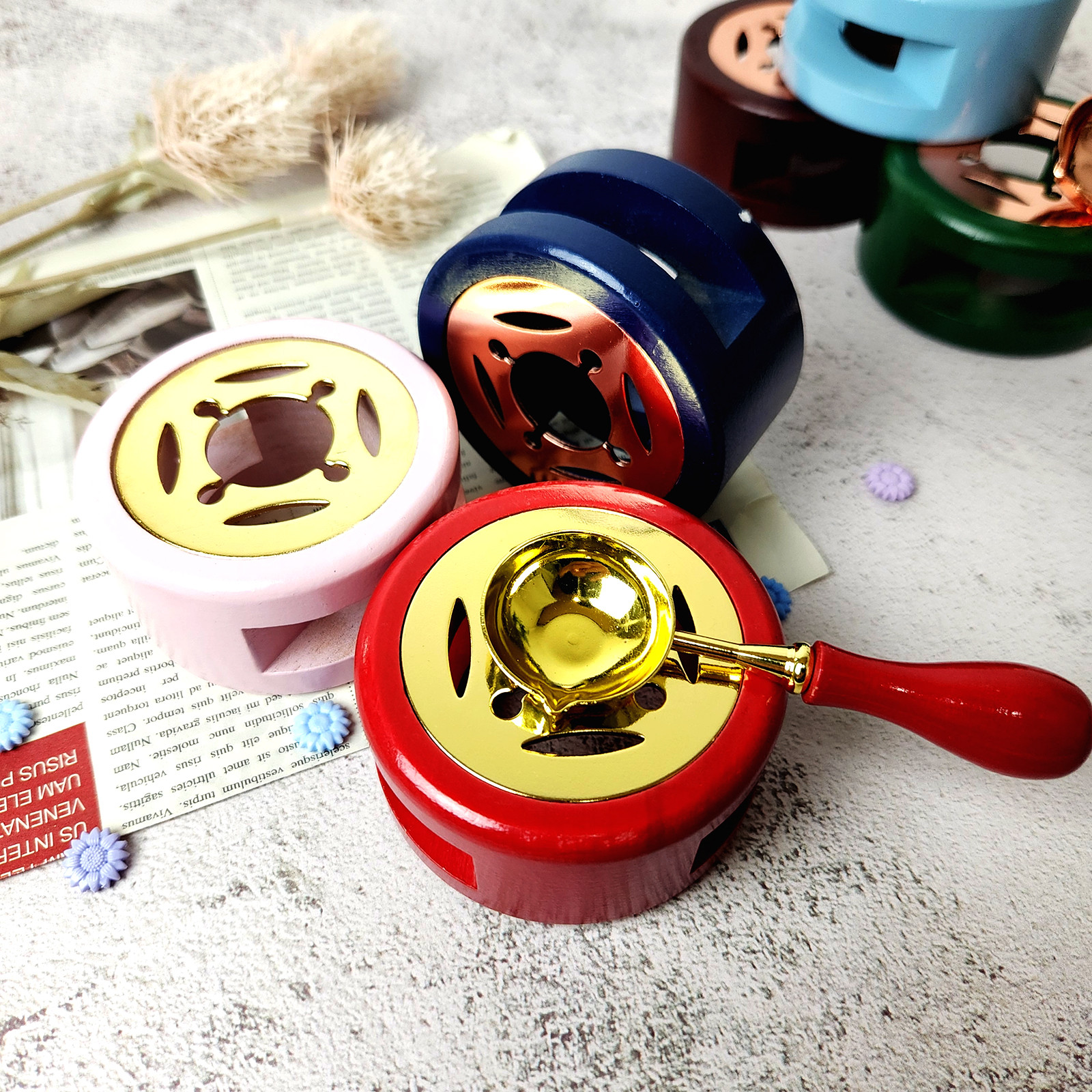 실링왁스 받침대 거치대 스탬프 왁스씰 제작 씰링 이미지 3