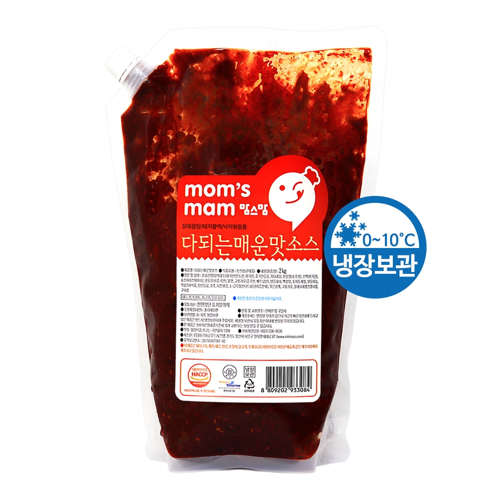 맘스맘 다되는매운맛소스 2kg /냉장 _박스단위출고 : 데이올푸드