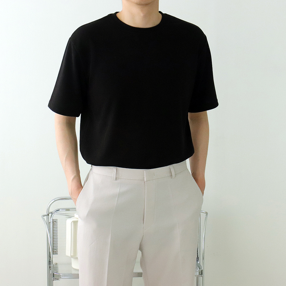 남자반팔니트 오버핏 빅사이즈 머슬핏 반팔티