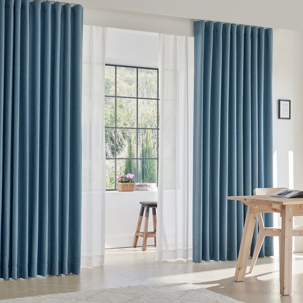 뷰하우스 한지 쉬폰 나비주름 속지 맞춤커튼