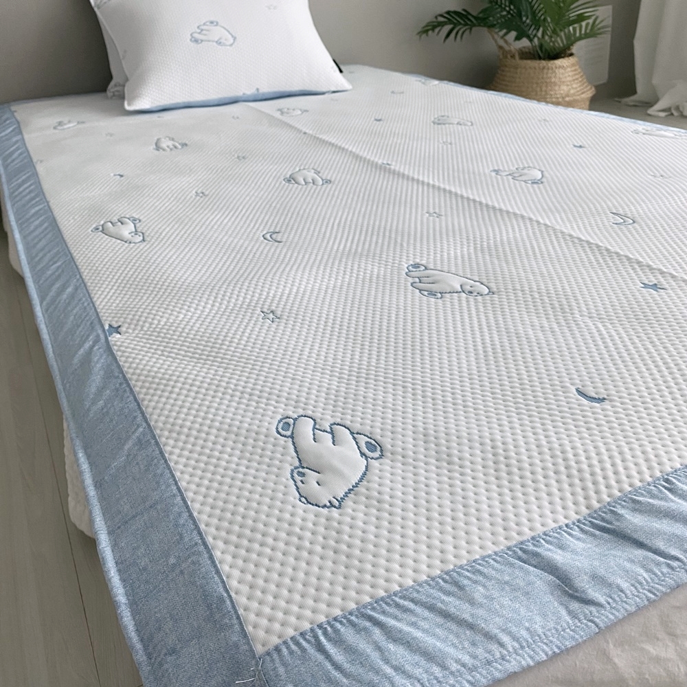 듀라론 냉감패드 어린이 키즈 초등학생 여름용 침대패드 슈퍼싱글 고정밴드