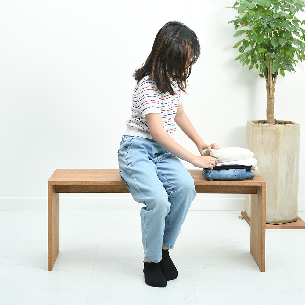 원목 벤치 의자 편한 나무 긴 식탁 테이블 브라운 800 300 브로우드