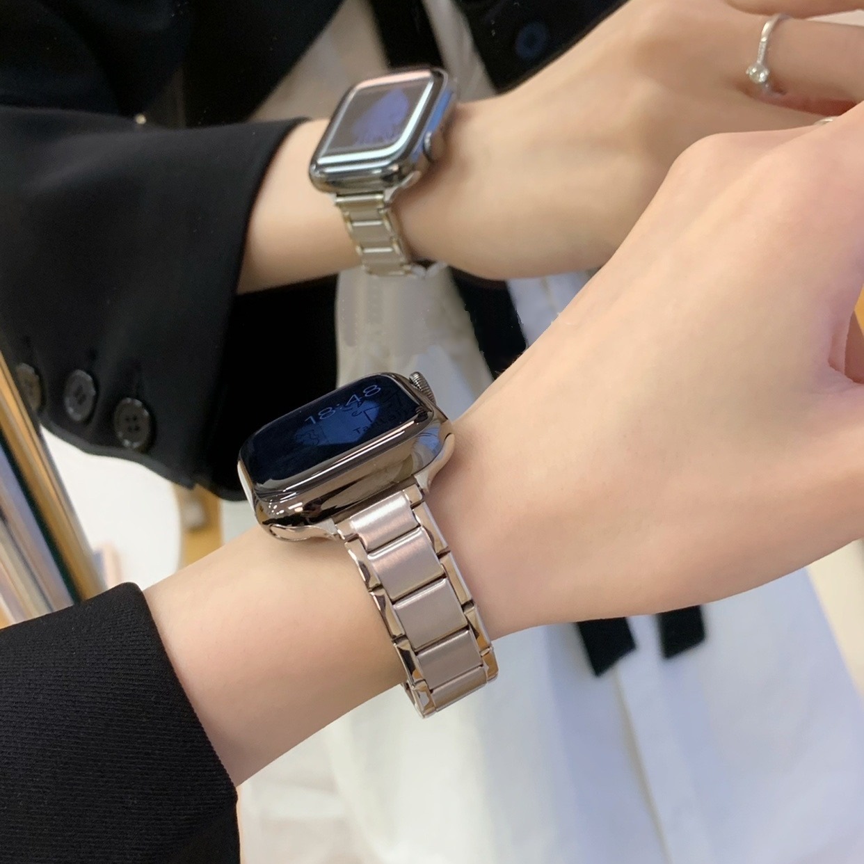 애플워치 메탈스트랩 스타라이트 슬림 9 8 7 se 2 호환 40mm 41mm 이미지 6