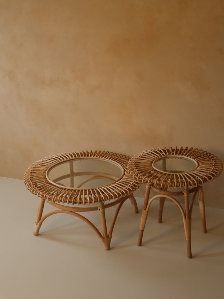 HAVANA 라탄 디자인 테이블 L