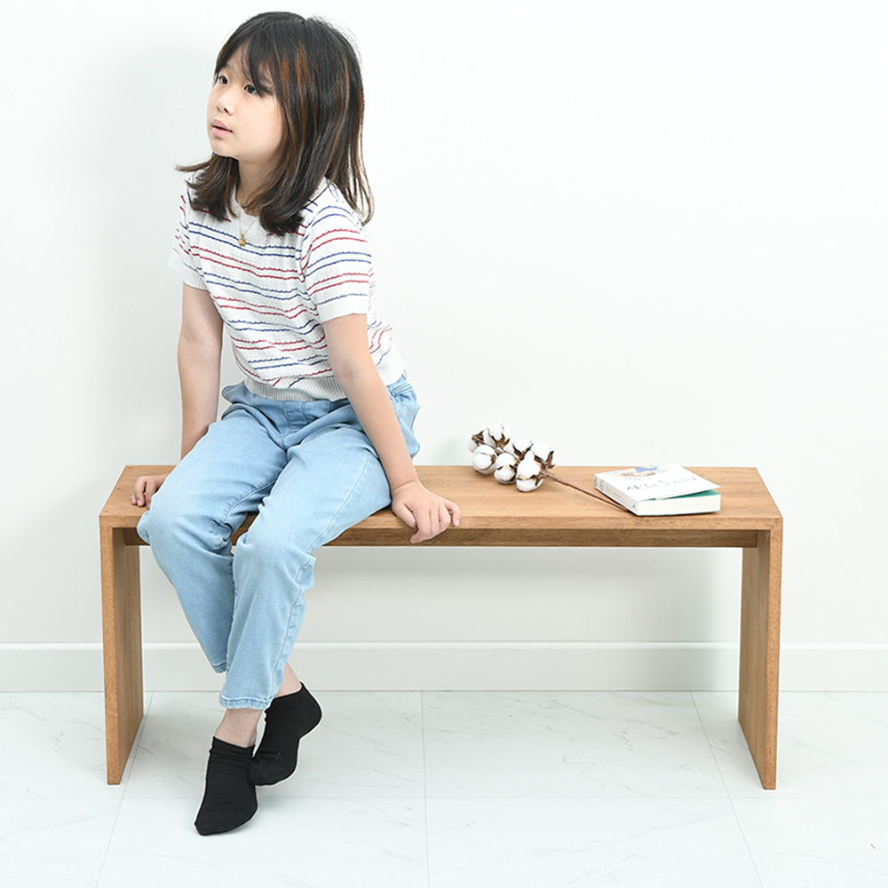 원목 벤치 의자 편한 나무 긴 식탁 테이블 브라운 800 300 브로우드