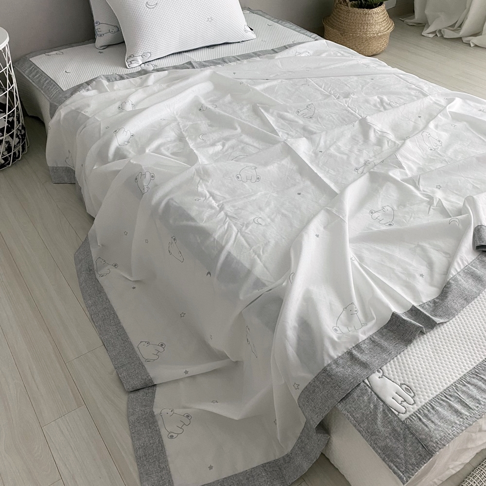 듀라론 냉감패드 어린이 키즈 초등학생 여름용 침대패드 슈퍼싱글 고정밴드