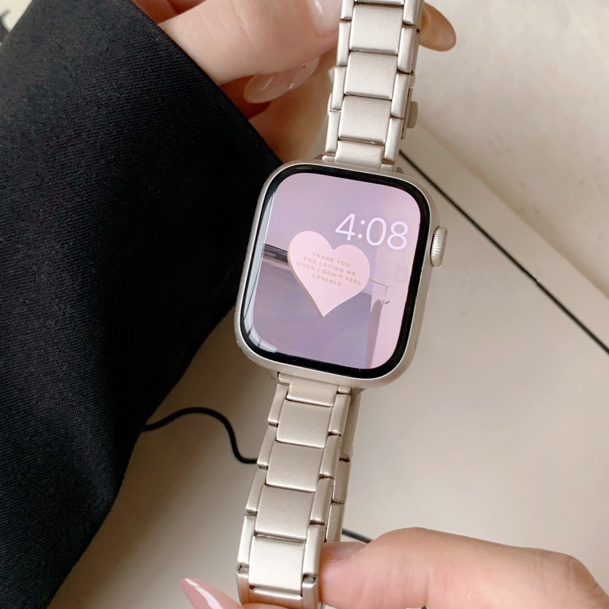 애플워치 메탈스트랩 스타라이트 슬림 9 8 7 se 2 호환 40mm 41mm