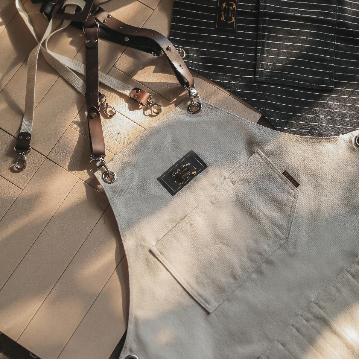 죠니 쿠키앤크림 칸데오레더 공방 미용실 카페 미용사 바리스타 앞치마 미술 가죽 앞치마