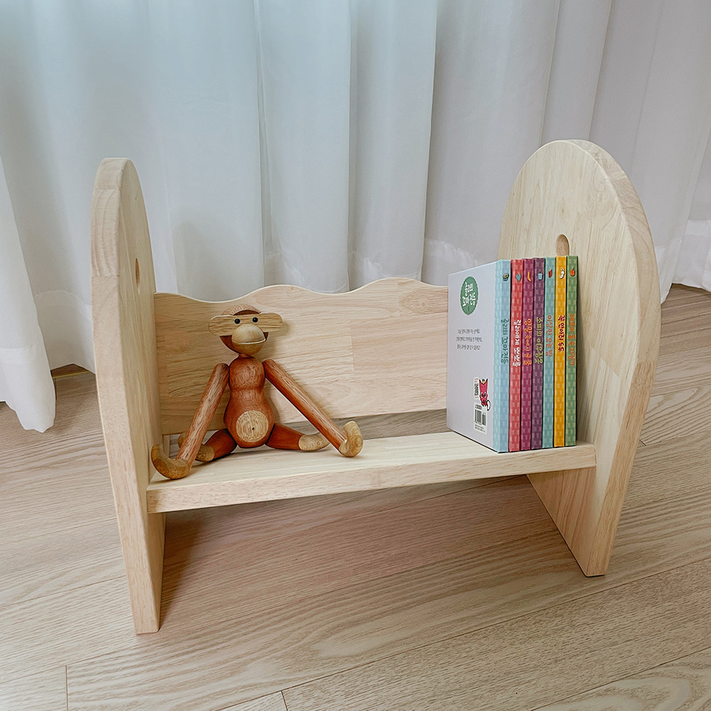 [베이비굿] 유아 책꽂이 원목 아기 책장 책정리함 두돌선물