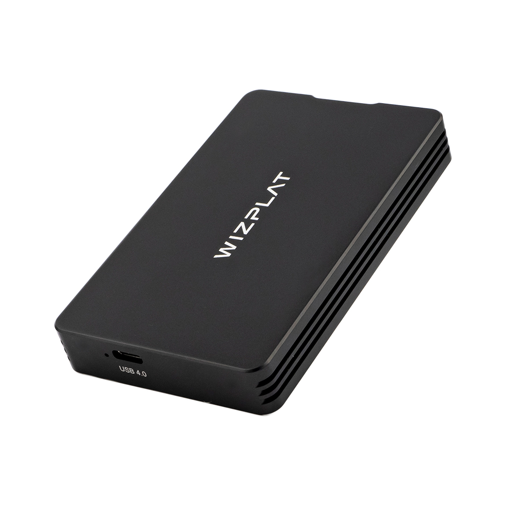 위즈플랫 TUB4000P 썬더볼트 3/4/5 USB4 40Gbps NVMe M.2 SSD 포터블 외장하드 외장 SSD 인클로저 케이스 - 상품 이미지