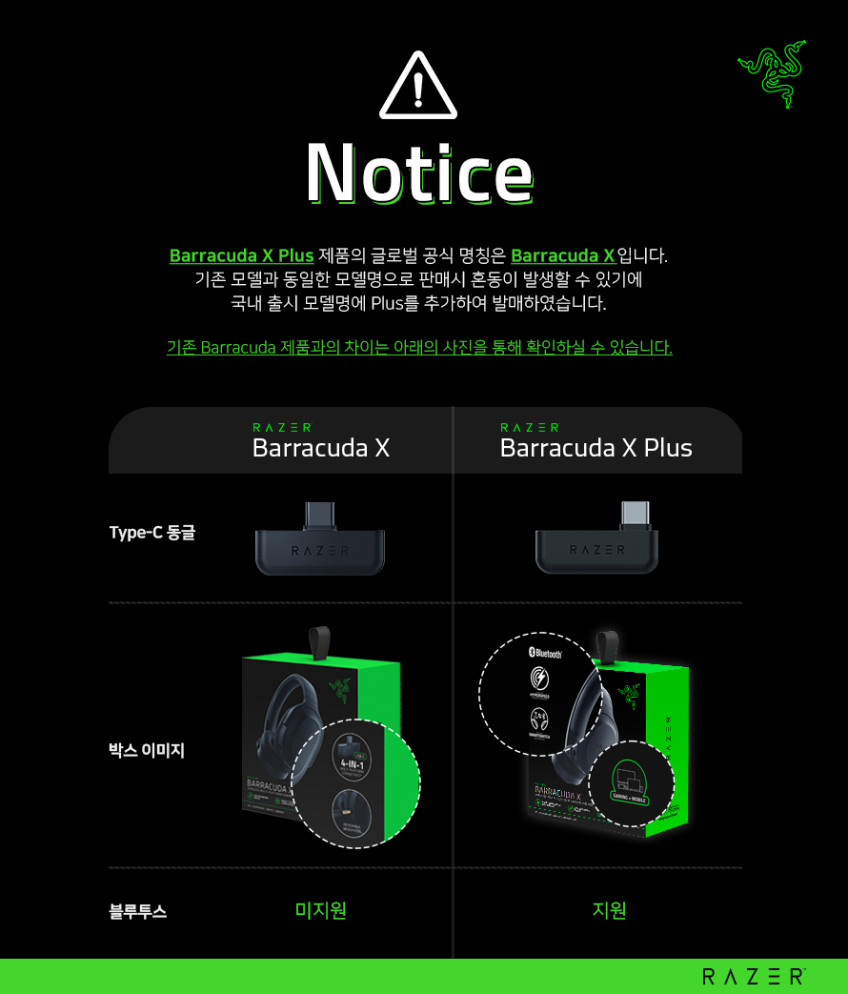 레이저 코리아 바라쿠다 Razer Barracuda X Plus 무선 게이밍 헤드셋 게임용 판매처 상세 정보 이미지 3