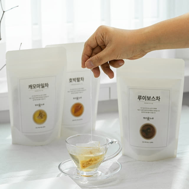 [청년농원] 맥문동차 국산 청양 볶은 맥문동 효능 생분해 티백 차