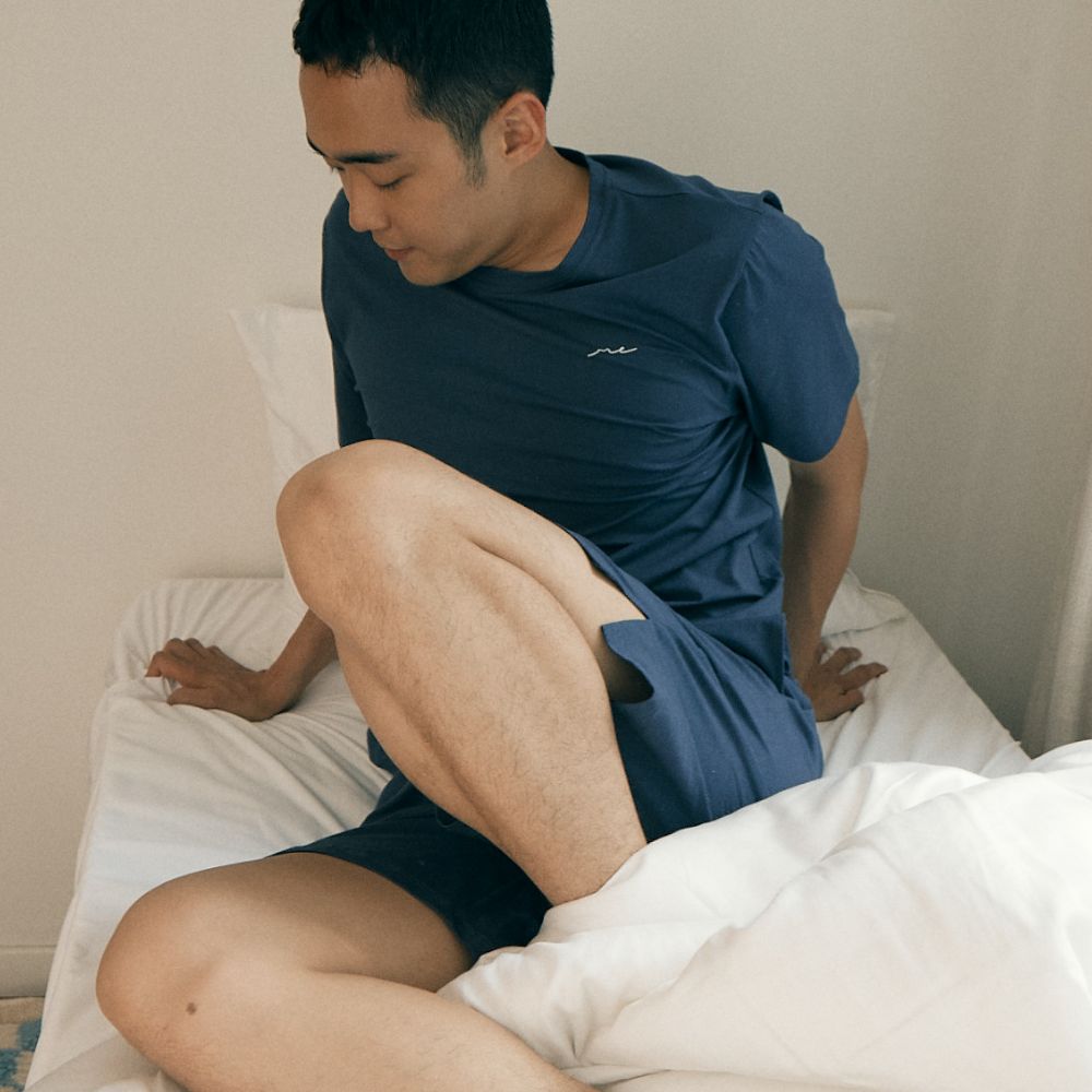 [미언더] 이지 라운지웨어(숏 투피스) 커플 홈웨어 모달 실내복 잠옷