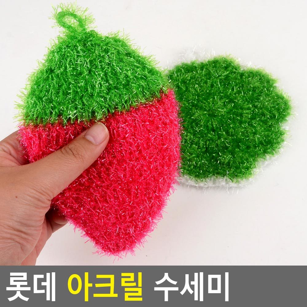 과일수세미 세제 메쉬 다용도 아크릴 부드러운 수세미 - 상세 이미지 3