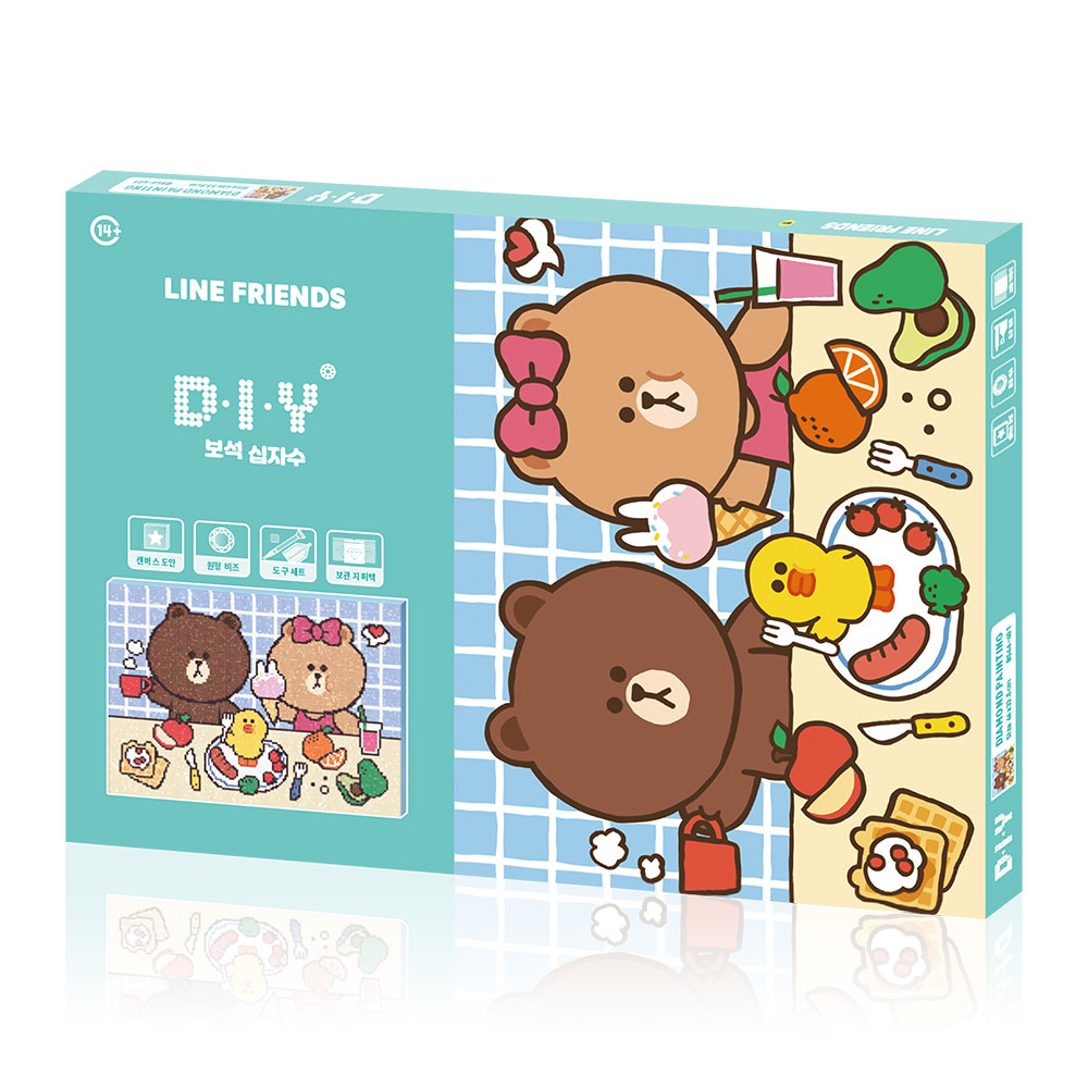 DIY 보석십자수 라인프렌즈 해피 디저트 46x33.5 BS46-401 : 하비스스퀘어