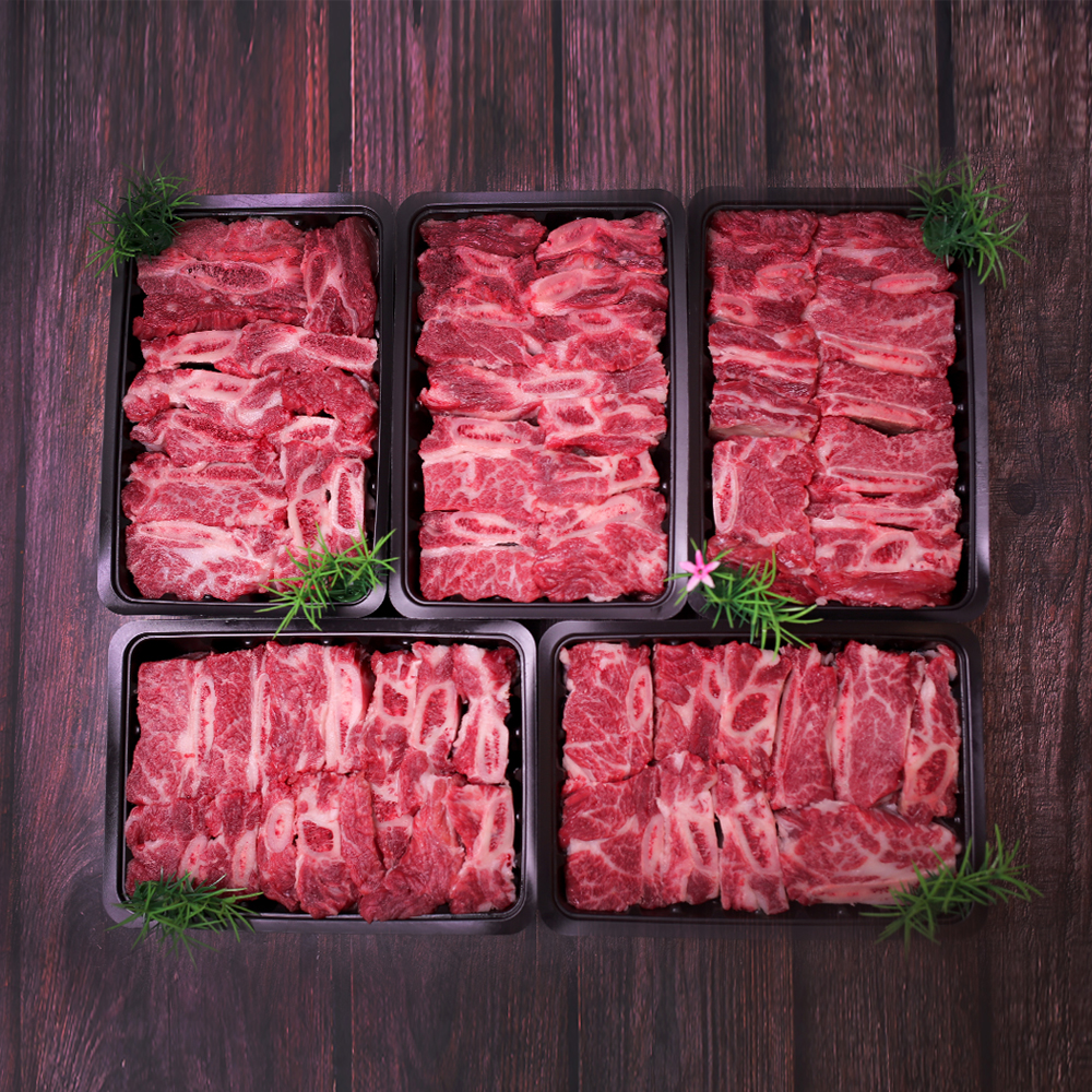 [국내산 한우 1++,2등급] 갈비 선물세트 3구(2.4kg),4구(3.2kg),5구(4kg) : 미트킹