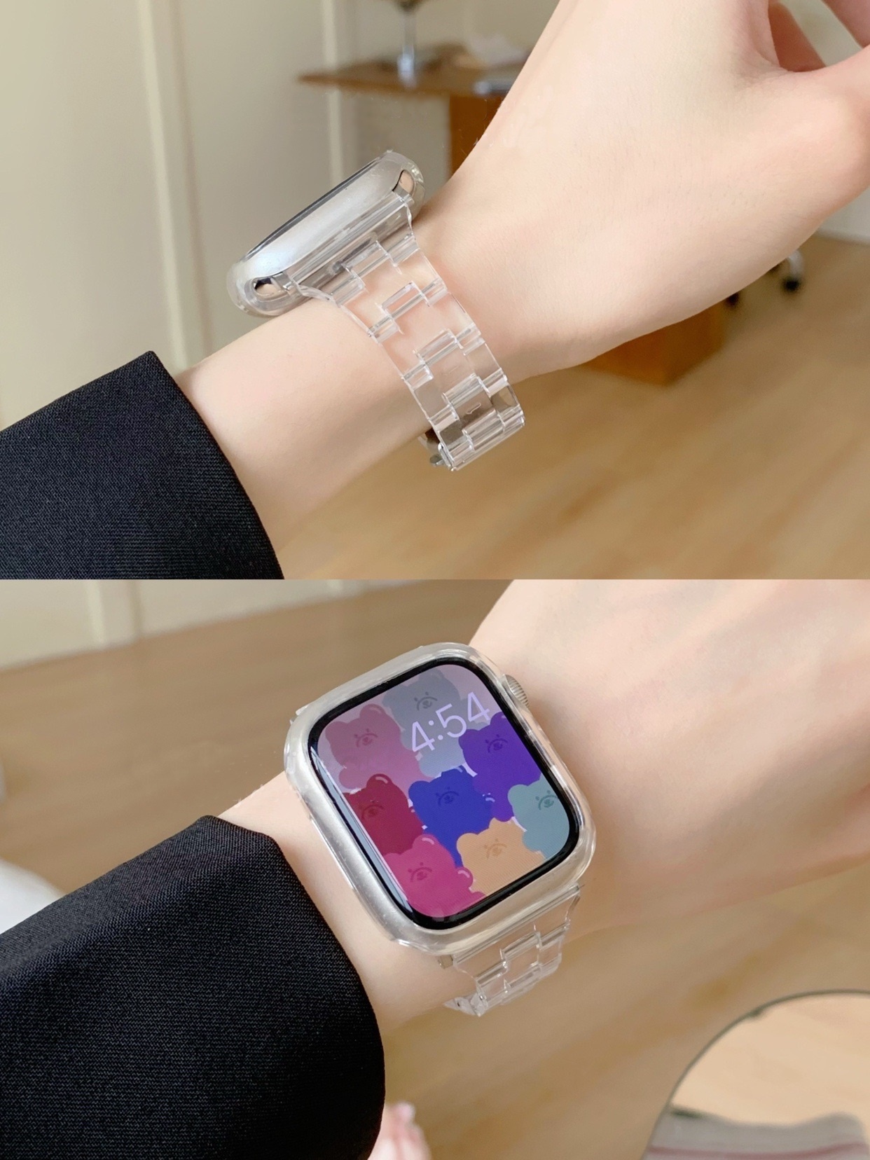 애플워치 투명스트랩 DIY레인보우 슬림 여름 8 7 se 2 호환 40mm 41mm - 상세 이미지 5