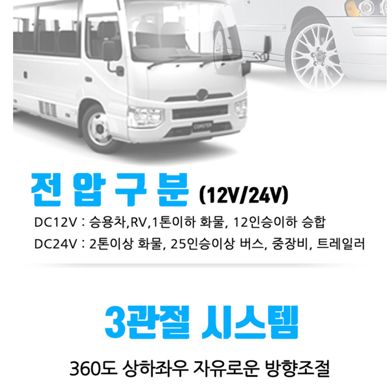 8인치 차량용 선풍기 굴삭기 선풍기 24볼트 대형차 화물차용 선풍기