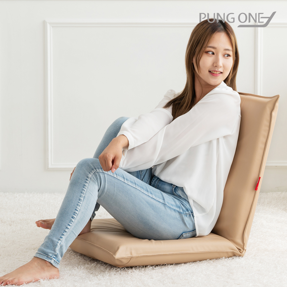 콤보 좌식의자 패브릭 1인용 등받이 안락의자 각도조절 등받이 접이식 쇼파