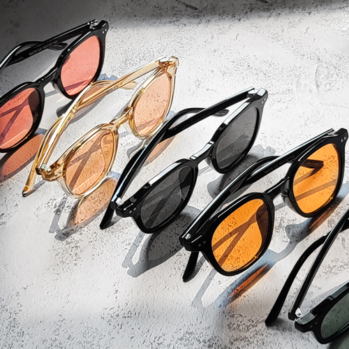 남자 여자 자외선차단 라운드 사각 투명 뿔테 틴트 선글라스 BB557 색안경