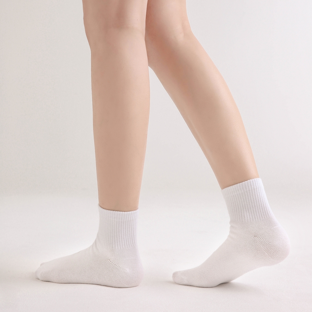국산 단목 학생 교복 양말 무지 흰 흰색 5켤레 세트 이미지 3