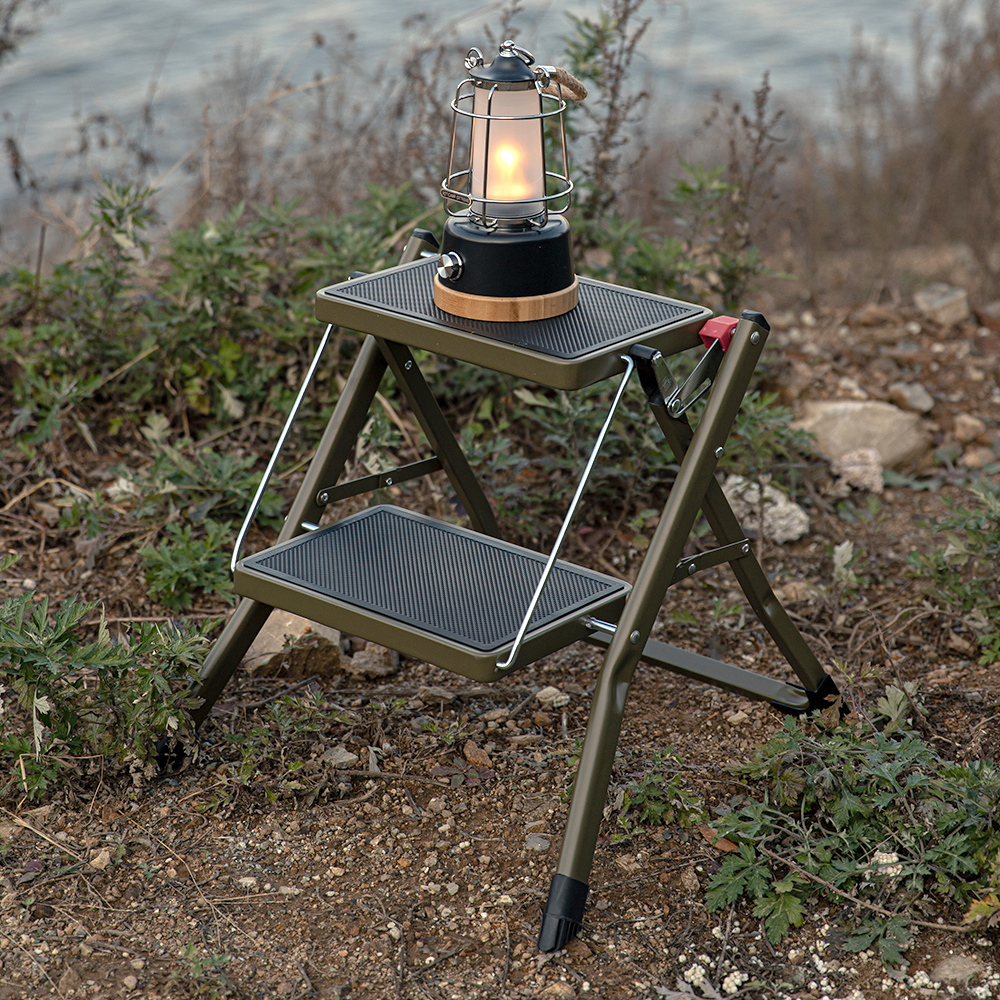 로티캠프 캠핑 테이블 선반 좌식 원액션 미니 접이식 경량 보조 사이드 2FL-CG 이미지 2