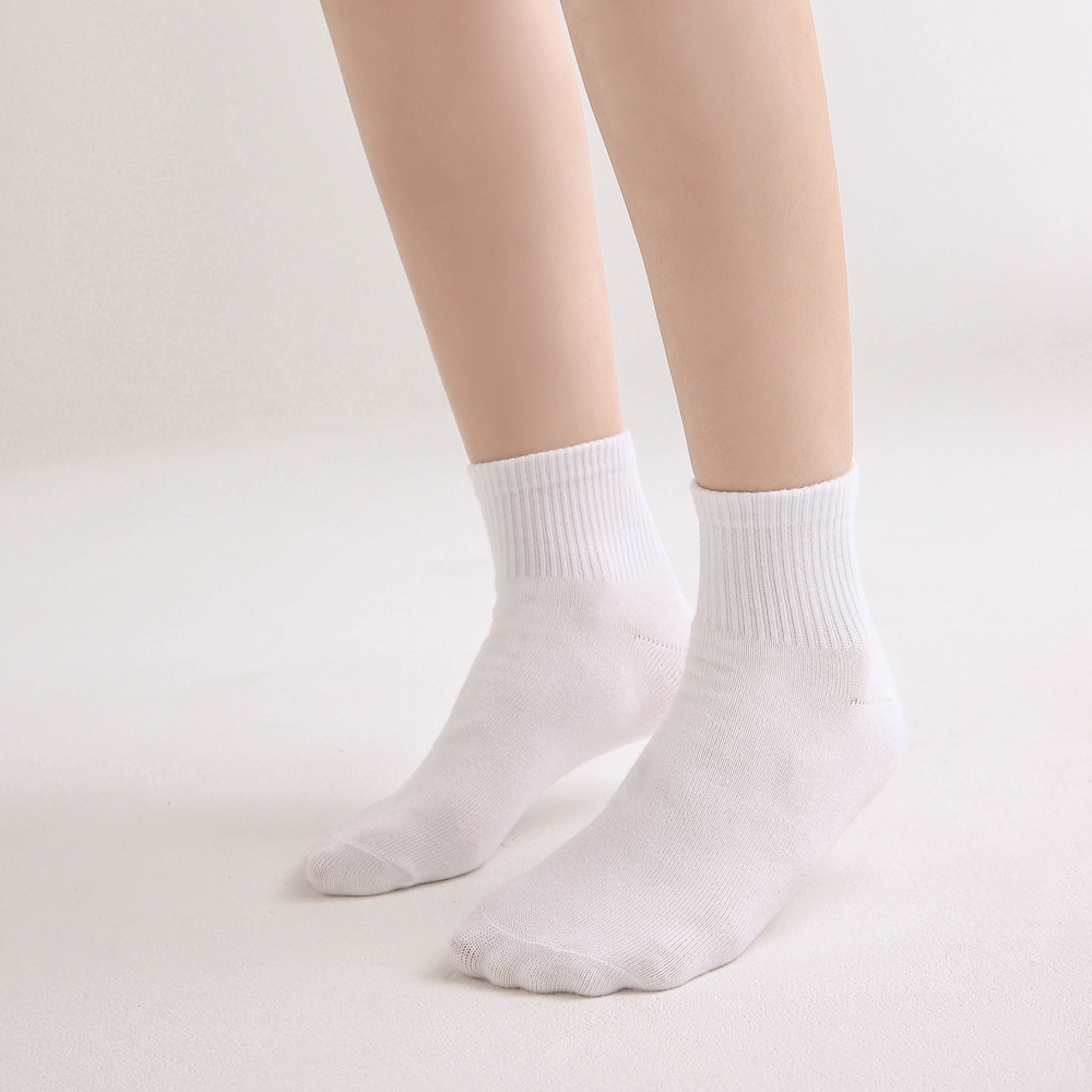 국산 단목 학생 교복 양말 무지 흰 흰색 5켤레 세트 이미지 4