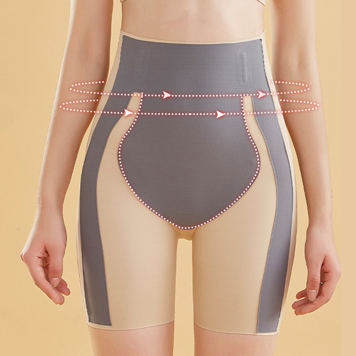 하이웨스트 심리스 똥배팬티 뱃살 복부 힙업 5부 보정속옷 - 상품 이미지