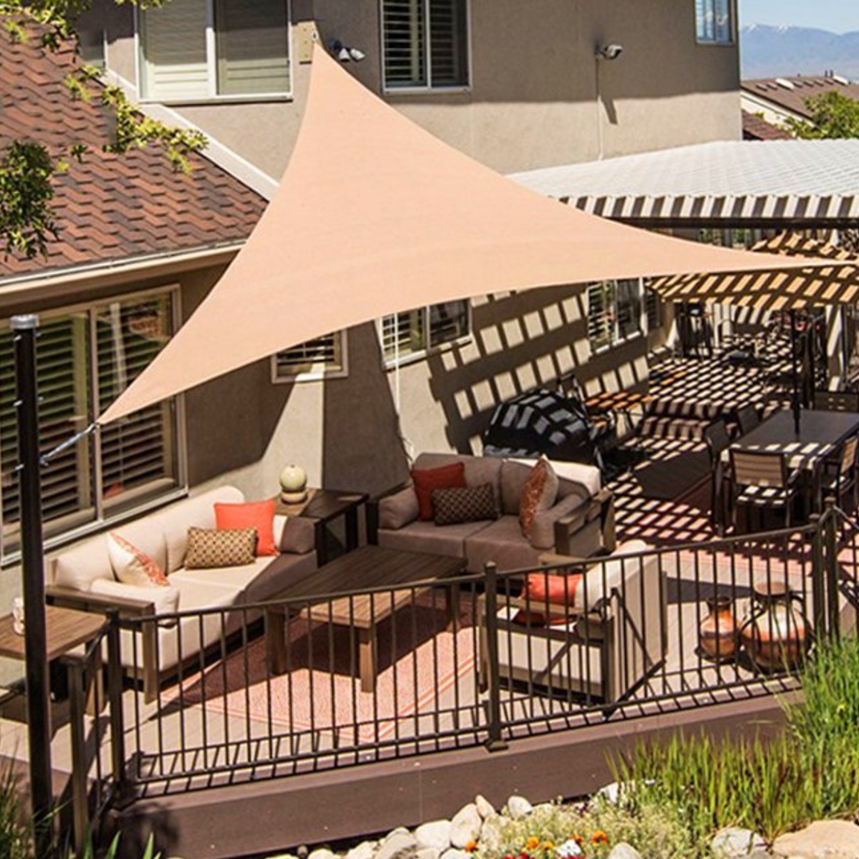 카페 천막 야외용 천막 베란다 옥상 차광막 행사 천막 4M