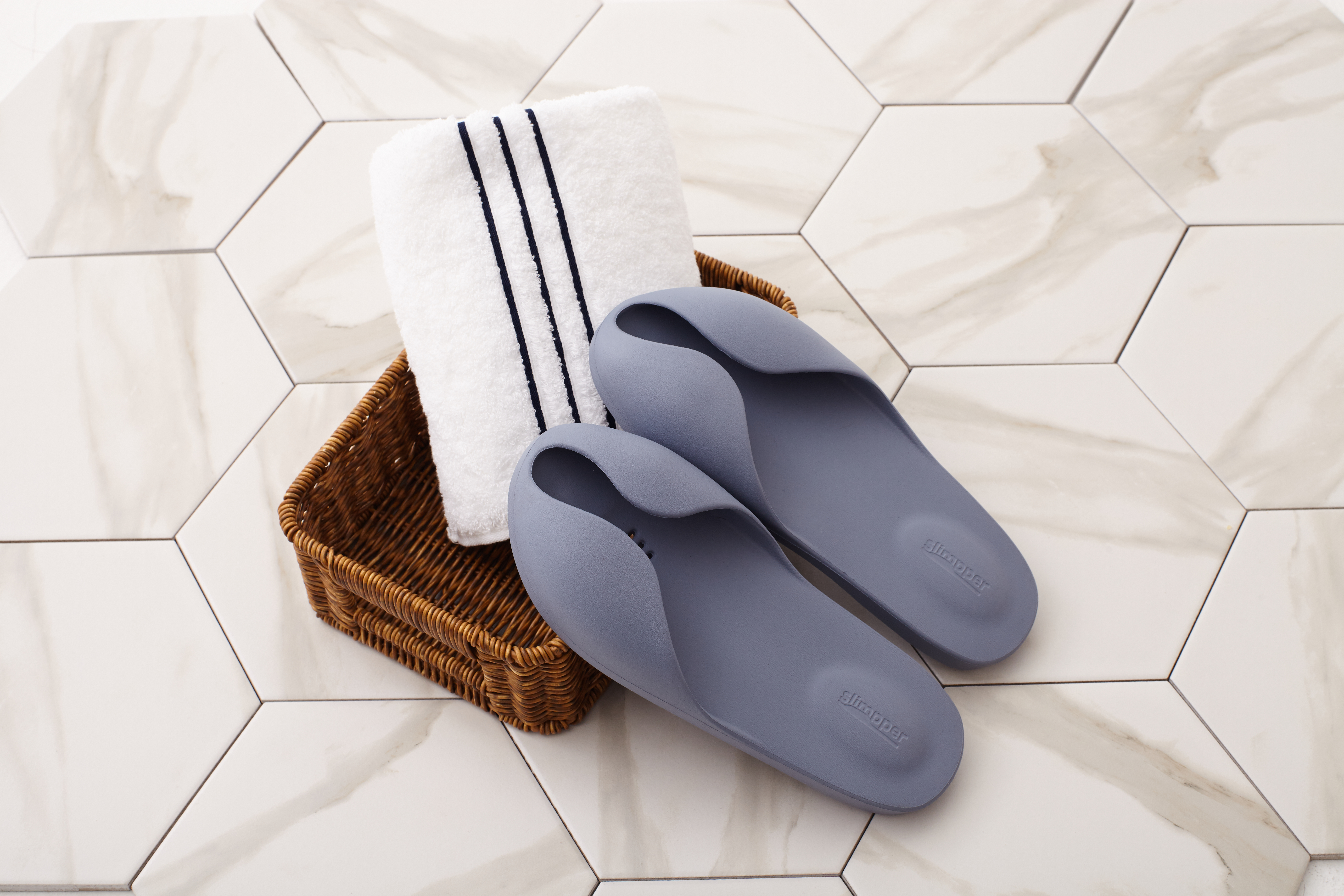 슬림퍼 오리지널 욕실화 2개 SET 문걸림 방지 낮은 욕실슬리퍼