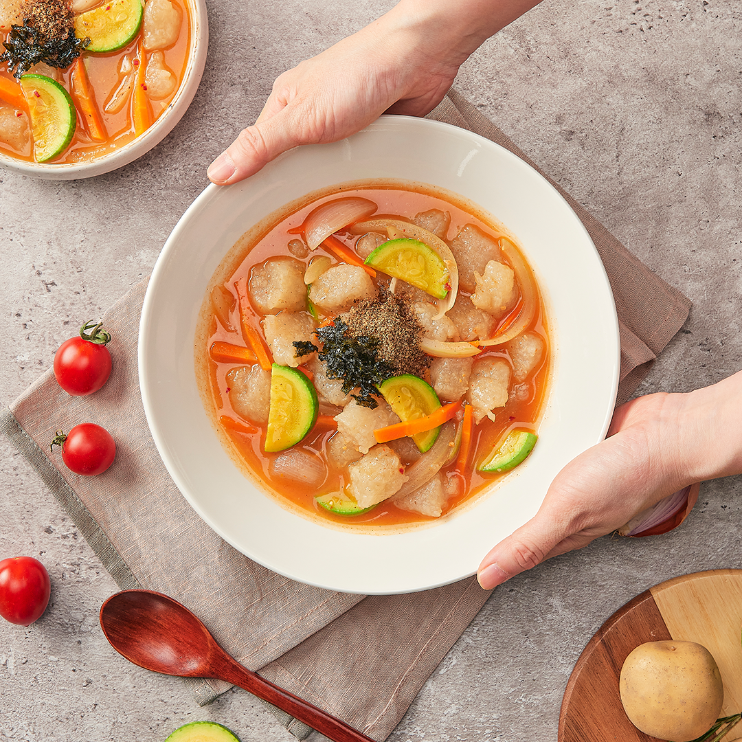 감자 옹심이1kg 멸치 들깨 사골 육수 - 상세 이미지 2