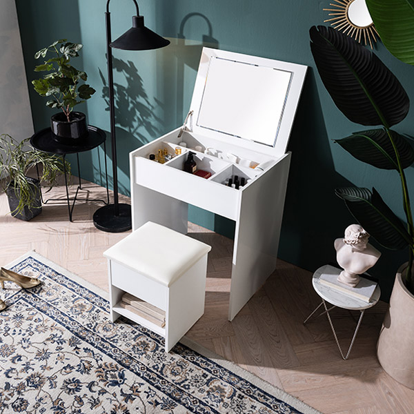 [삼익가구]클레오 수납형 화장대(의자포함)