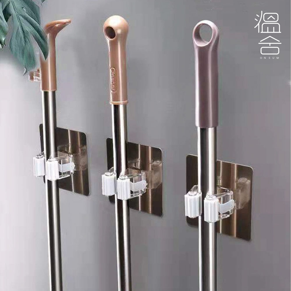 다용도 밀대 청소 걸이대 정리 스텐 욕실 도구 대걸레 홀더 - 상품 이미지