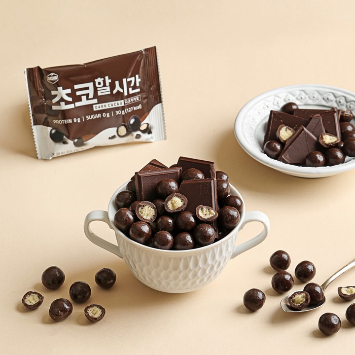 초코할시간 프로틴초코볼 밀크초코 20봉 / 단백질9g 무설탕 초콜릿 - 상세 이미지 5