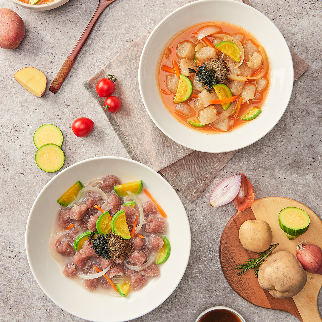 감자 옹심이1kg 멸치 들깨 사골 육수 - 상세 이미지 4
