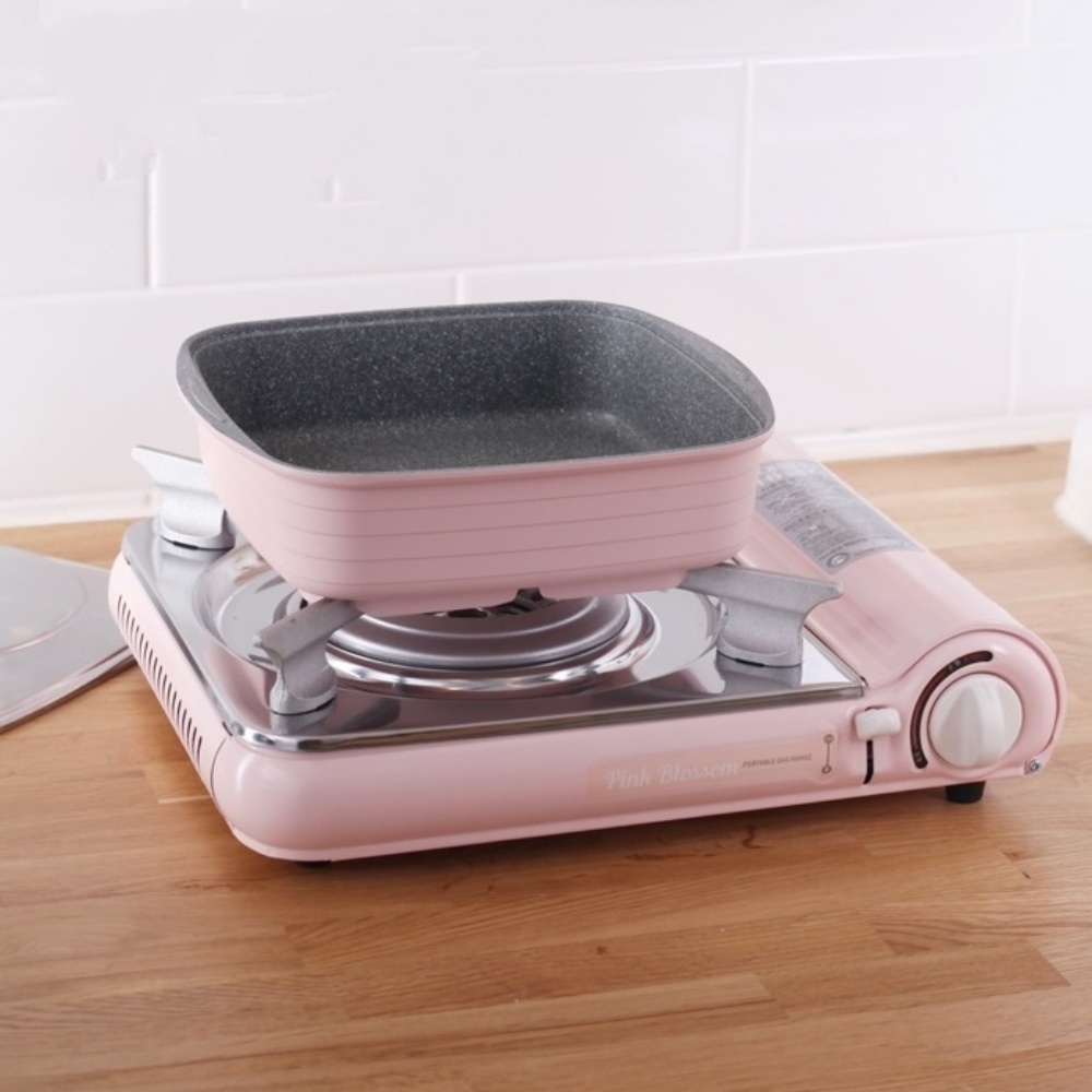 고화력 가스버너 슬림 캠핑버너 화력좋은 휴대용 브루스타 내연식 썬터치 핑크블로썸